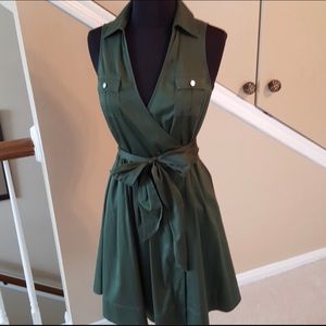 Wrap around sleeveless summer dress